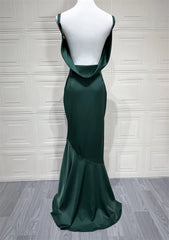 Mermaid Hem Open Back Cowl Strap Maxi Dress