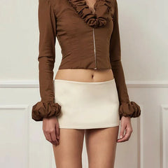 Low Rise Pencil Mini Skirt