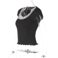 U-Neck Lace-Trim Tank Top