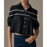 Puff Sleeve Floral Peplum Blouse