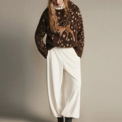 Deer Spotted Knitted Sweater