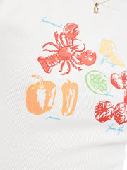 Lobster Print Short Sleeve Graphic Tee
