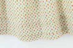 Floral Print Ribbon Drawstring O-Neck Half Sleeve Mini Dress