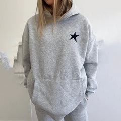 Star/Luck Graphic Hooded Sweatshirt