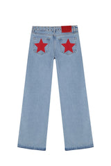 Star Print High Waited Jeans