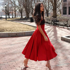 Solid Spaghetti Strap Bustier Pleated Midi Dress