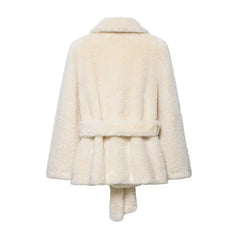 Belt Faux Fur Coat