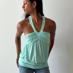 V-neck Strap Halter Tank Top