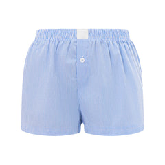 Elastic Waist Striped Plaid Print Shorts - Casual Knit