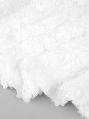 Black Velvet Lace-up Top And White Pleated Frill Mini Skirt Set