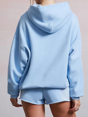 Butterfly Embroidered Hooded Sweatshirt