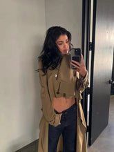 Half Cropped Hem Trench Coat