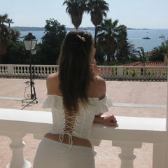 Corset Off-Shoulder Ruffles Top