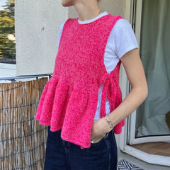 Knit Sweater Tie-up Vest