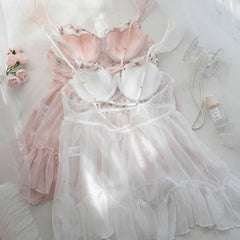 Daisy Lace Nightdress with Chest Pads