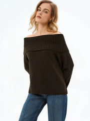 Off Shoulder Knit Sweater