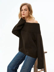 Off Shoulder Knit Sweater