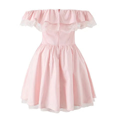 Off Shoulder Pink Mini Dress