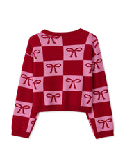 Heart/Bow Button-up Cardigan