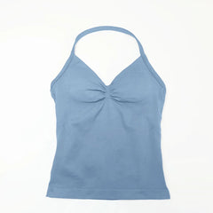 Halter Seamless Tank With Removable Pads