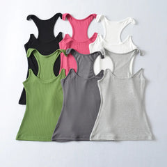 Ribbed Transparent Strap Tank Top