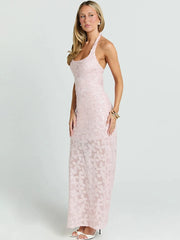 Floral Sequin Bodycon Maxi Dress