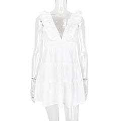 Ruffle Sleeveless Mini Dress