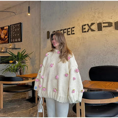 Rose Embellished Sweater