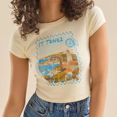 Italy Printed Graphic Baby Tee