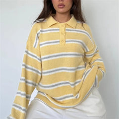Striped Knitted Sweatshirt