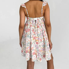 Ruffles Strap BabyDoll Mini Dress