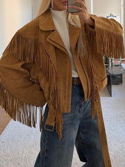 Khaki Fringe Seaud Jacket