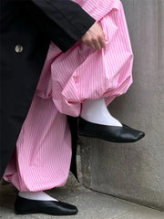 Striped Drawstring Puff Pants