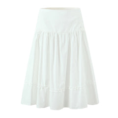 Buttons Low Waist Midi Skirt