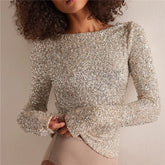 Sequin Long Sleeve Top