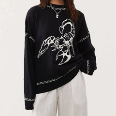 Black Scorpion Full Sleeved Sweater