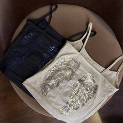 Sequin Angel Wings Cami Tank Top