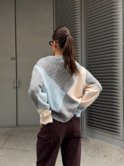 Geometric Argyle Sweater