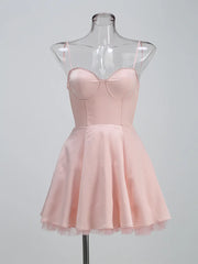 Satin Strap Tulle Dress