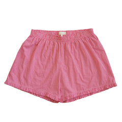 Elastic Waist Striped Plaid Print Shorts - Casual Knit