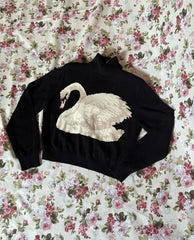 Swan Turtleneck Sweater