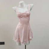 Back Cross Tie Up Slip Nightdress