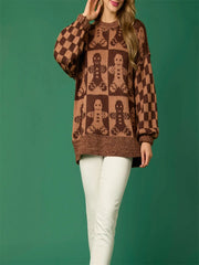 Halloween/Christmas Print Sweater