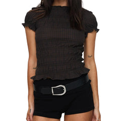 Short Sleeve Smocked Top