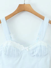 Blue Bow Tutu Mini Dress