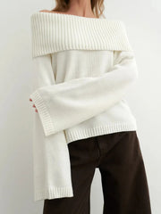 Off Shoulder Knit Sweater