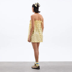 Cami Yellow Polka Dot Mini Dress