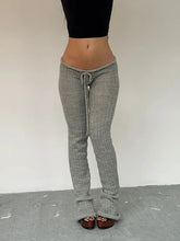 Knitted Low Waist Drawstring Pants