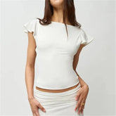 Ruffle Boat Neck Top