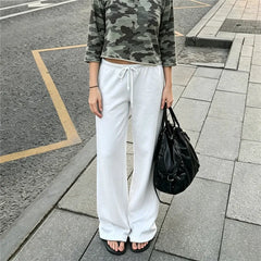 Solid Low Waist Drawstring Sweatpants